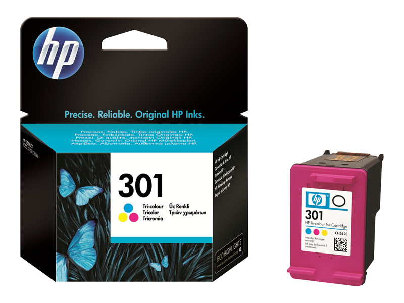 Acheter Cartouche D'encre Hp 301 Trois Couleurs (cyan, Magenta, Jaune) Authentique (ch562ee) Bon état - 28,98 € Cartouche D'encre Hp 301 Trois Couleurs (cyan, Magenta, Jaune) Authentique (ch562ee) Bon état - reconditionné disponible sur Electro Depot